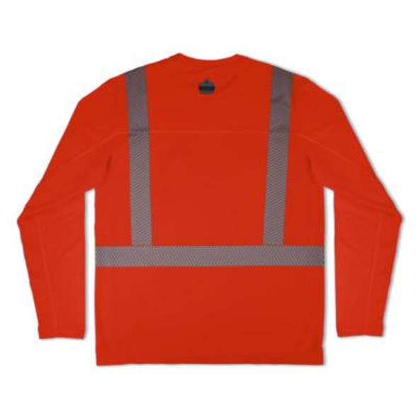 Chill-Its 6688 Type R Class 2 Cooling Hi-Vis Sun Shirt With Uv Protection, Large, Orange