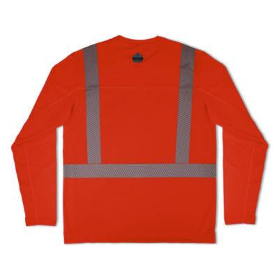 Chill-Its 6688 Type R Class 2 Cooling Hi-Vis Sun Shirt With Uv Protection, Large, Orange