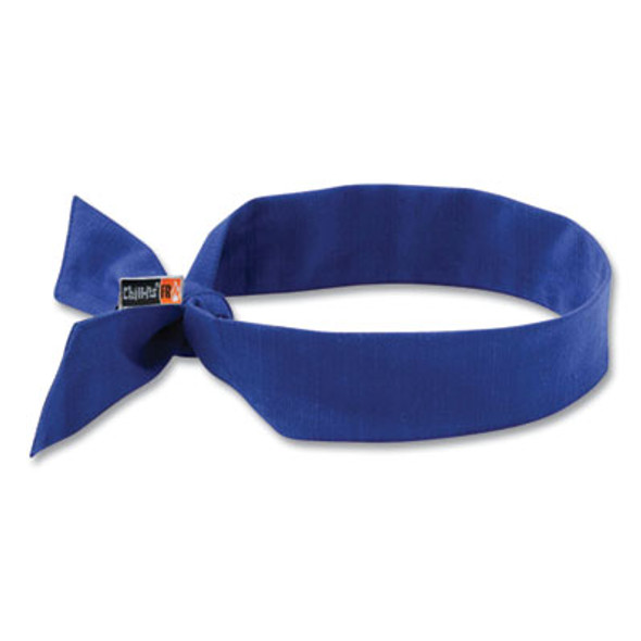 Chill-Its 6700Fr Fire Resistant Cooling Tie Bandana Headband, One Size Fits Most, Blue
