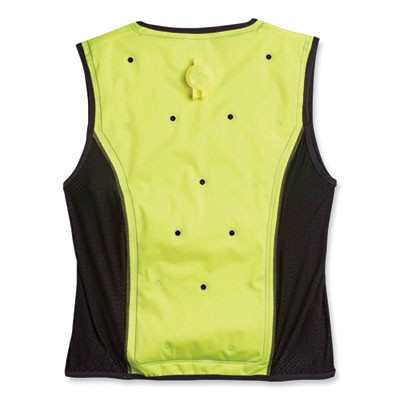 Chill-Its 6685 Premium Dry Evaporative Cooling Vest With Zipper, Nylon, Large, Lime