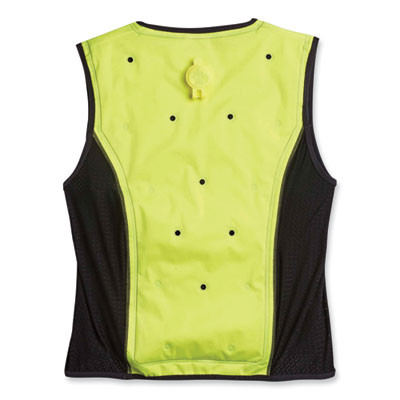 Chill-Its 6685 Premium Dry Evaporative Cooling Vest With Zipper, Nylon, 3X-Large, Lime