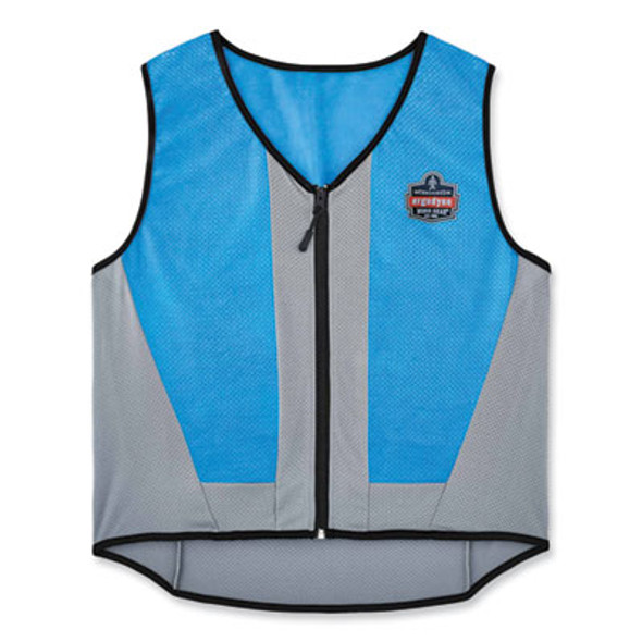 Chill-Its 6667 Wet Evaporative Pva Cooling Vest With Zipper, Pva, Large, Blue