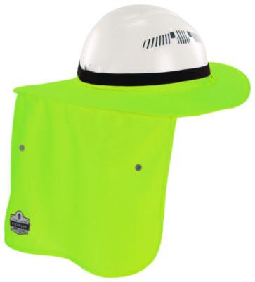 Chill-Its 6661 Universal Hard Hat Brim With Neck Shade, Lime