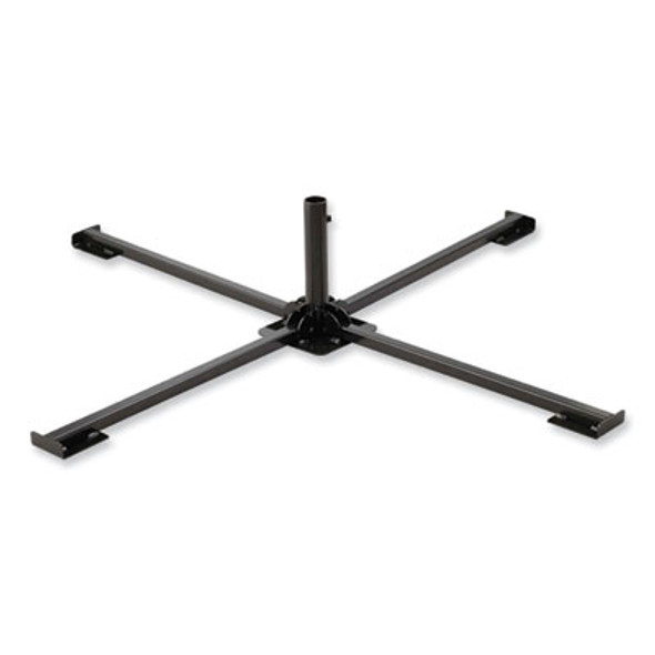 Shax 6190 Umbrella Stand, 1.65" Cylinder With Set Screw Clamp, Metal, 48 x 48 x 10, Black