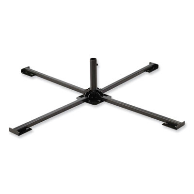 Shax 6190 Umbrella Stand, 1.65" Cylinder With Set Screw Clamp, Metal, 48 x 48 x 10, Black