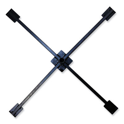 Shax 6190 Umbrella Stand, 1.65" Cylinder With Set Screw Clamp, Metal, 48 x 48 x 10, Black