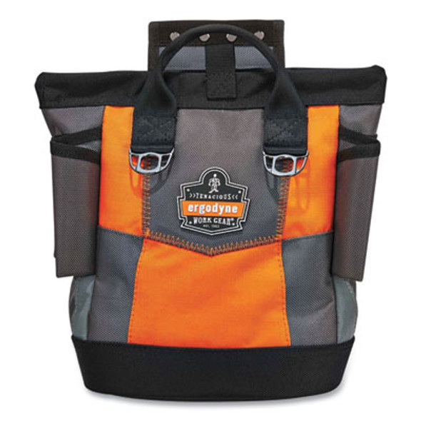 Arsenal 5527 Premium Topped Tool Pouch With Hinged Closure, 6 x 10 x 11.5, Polyester, Orange