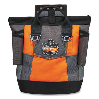 Arsenal 5527 Premium Topped Tool Pouch With Hinged Closure, 6 x 10 x 11.5, Polyester, Orange