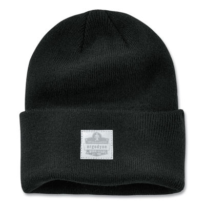 N-Ferno 6806 Cuffed Rib Knit Winter Hat, Acrylic, One Size Fits Most, Black
