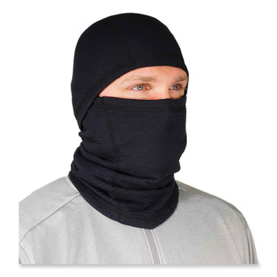 N-Ferno 6847 Fr Dual Compliant Balaclava Face Mask, Polartec Fr Power Grid Fleece, One Size Fits Most, Black