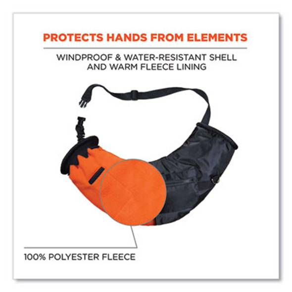 N-Ferno 6980 Winter Hand Warmer Muff Kit With 5 Hand Warmer Packets, Nylon/Fleece/Neoprene, One Size Fits Most, Black