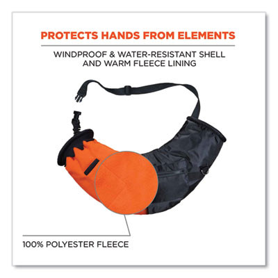 N-Ferno 6980 Winter Hand Warmer Muff Kit With 5 Hand Warmer Packets, Nylon/Fleece/Neoprene, One Size Fits Most, Black