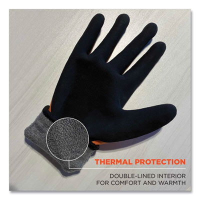Proflex 7551 Ansi A5 Coated Waterproof Cr Gloves, En388: 4X43E, 11" Long, X-Large, Orange, Pair