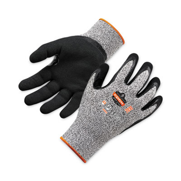 Proflex 7031 Ansi A3 Nitrile-Coated Cr Gloves, En388: 4X42C, 10" Long, Large, Gray, 144 Pairs/Carton