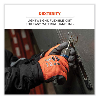 Proflex 7401-Case Coated Lightweight Winter Gloves, En388: 2131X, 10" Long, Medium, Orange, 144 Pairs/Carton