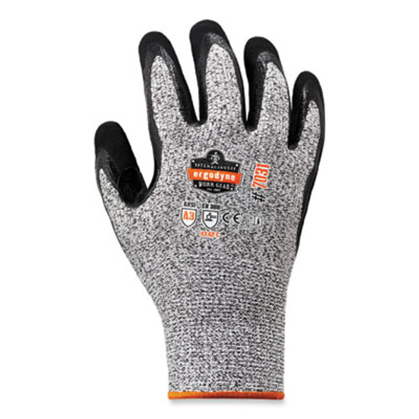 Proflex 7031 Ansi A3 Nitrile-Coated Cr Gloves, En388: 4X42C, 9.5" Long, Small, Gray, Pair