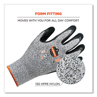Proflex 7031 Ansi A3 Nitrile-Coated Cr Gloves, En388: 4X42C, 9.5" Long, Small, Gray, Pair