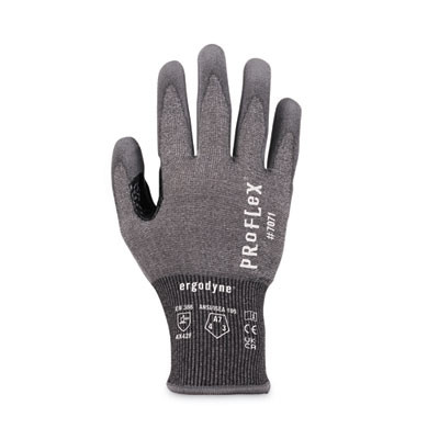 Proflex 7071 Ansi A7 Pu Coated Cr Gloves, En388: 4X42F, 9" Long, X-Large, Gray, Pair