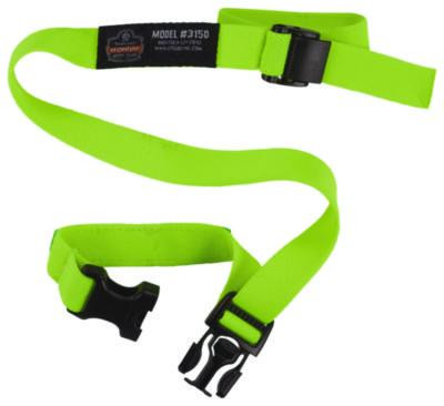 Squids 3150 Elastic Lanyard With Buckle, 2 Lb Max Working Capacity, 18"-48" Long, Lime, 10/Pack