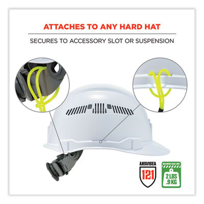 Squids 3157 Coiled Lanyard With Buckle, 2 Lb Max Working Capacity, 12" To 48" Long, Lime