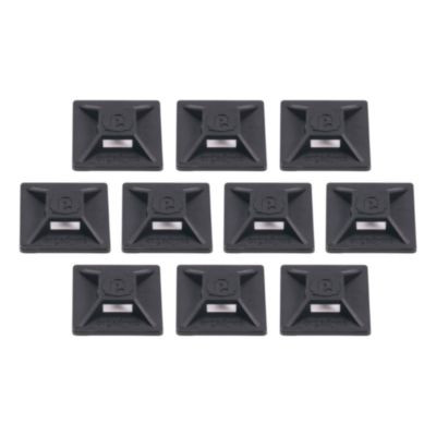 Squids 3701 Mini Adhesive Mount Replacements, 2 Lb Max Safe Working Capacity, 0.9" Long, Black,10/Pack