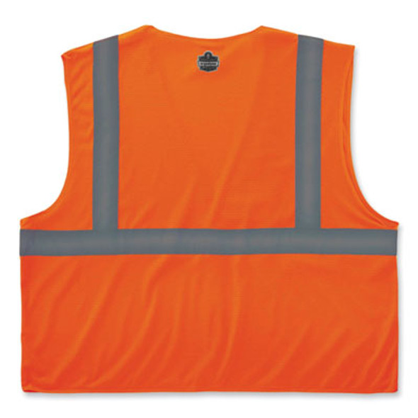 Glowear 8210Hl Class 2 Economy Mesh Hook And Loop Vest, Polyester, Large/X-Large, Orange