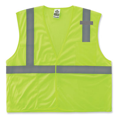 Glowear 8210Hl Class 2 Economy Mesh Hook And Loop Vest, Polyester, 4X-Large/5X-Large, Lime