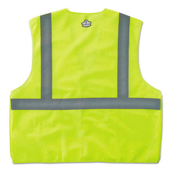 Glowear 8215Ba Type R Class 2 Econo Breakaway Mesh Safety Vest, Large To X-Large, Lime