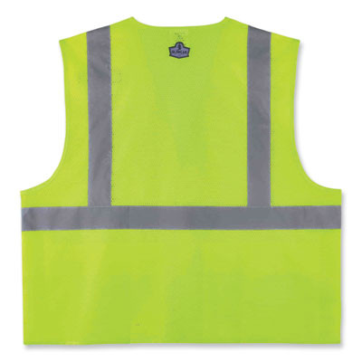 Glowear 8220Hl Class 2 Standard Mesh Hook And Loop Vest, Polyester, Large/X-Large, Lime