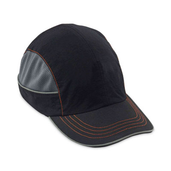 Skullerz 8950Xl Xl Bump Cap Hat, Long Brim, Black