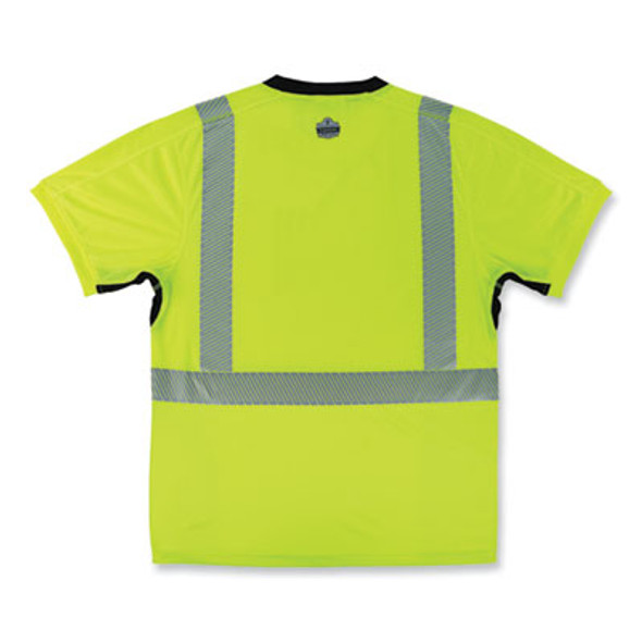 Glowear 8283Bk Class 2 Lightweight Performance Hi-Vis T-Shirt, Polyester, Large, Lime