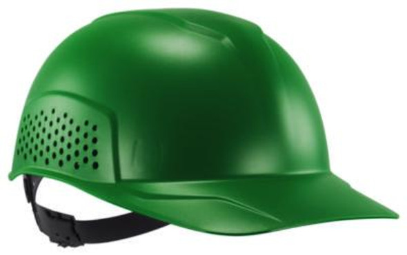Skullerz 8951 Vented Hard Shell Bump Cap, Short Brim, Green