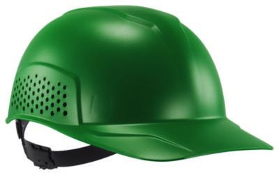 Skullerz 8951 Vented Hard Shell Bump Cap, Short Front Brim, One Size Fits Most (6.13 To 8), Green