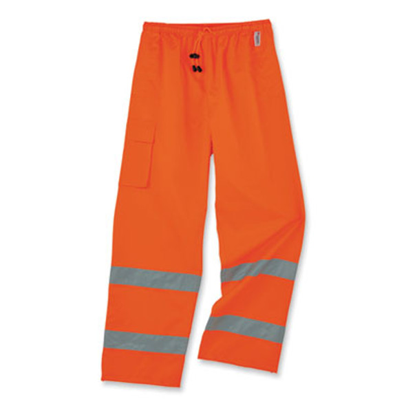 Glowear 8915 Class E Hi-Vis Rain Pants, 3X-Large, Orange
