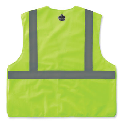 Glowear 8215Ba-S Single Size Class 2 Economy Breakaway Mesh Vest, Polyester, Medium, Lime