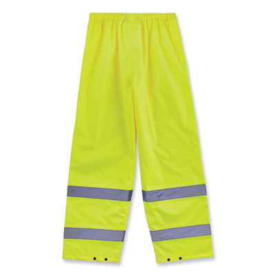 Glowear 8916 Class E Lightweight Hi-Vis Rain Pants, Small, Lime
