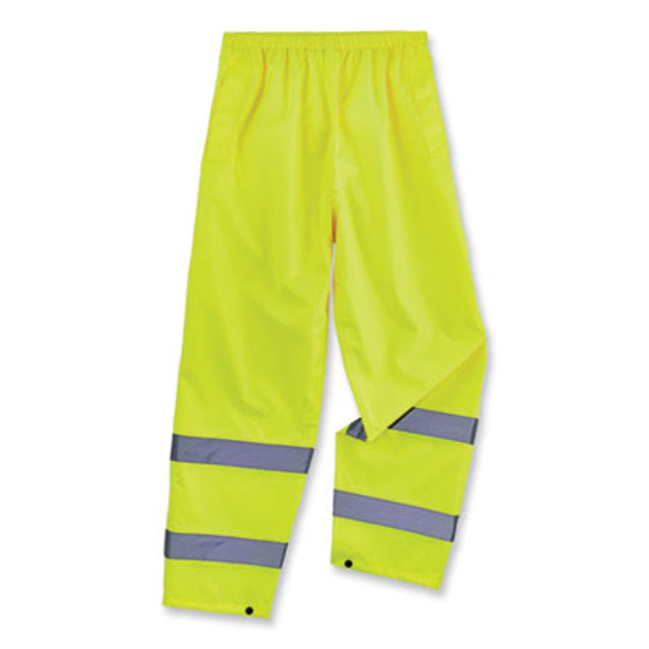 Glowear 8916 Class E Lightweight Hi-Vis Rain Pants, 4X-Large, Lime