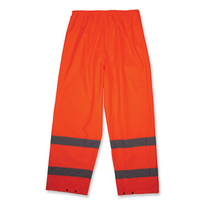 Glowear 8916 Class E Lightweight Hi-Vis Rain Pants, Medium, Orange