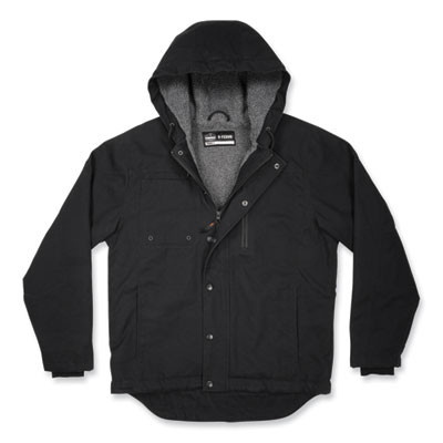 N-Ferno 6468 Duck Canvas Work Jacket, Small, Black