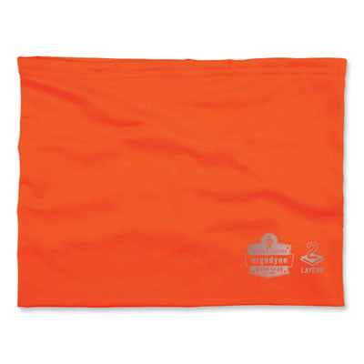 Chill-Its 6489 2-Layer Cooling Performance Knit Multi-Band, Polyester/Spandex, Large/X-Large, Hi-Vis Orange