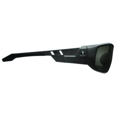 Skullerz Odin Anti-Scratch Enhanced Anti-Fog Safety Glasses, Matte Black Full Frame, Smoke Dual Lens