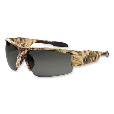 Skullerz Dagr Safety Glasses, Kryptek Highlander Half Frame, Smoke Single Anti-Fog Lens