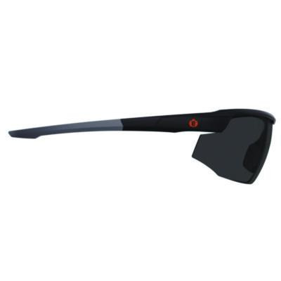 Skullerz Skoll Anti-Scratch Enhanced Anti-Fog Safety Glasses, Matte Black Half Frame, Smoke Single Lens