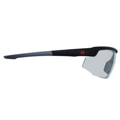 Skullerz Skoll Anti-Scratch Enhanced Anti-Fog Safety Glasses, Matte Black Half Frame, Clear Single I/O Lens