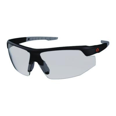 Skullerz Skoll Anti-Scratch Enhanced Anti-Fog Safety Glasses, Matte Black Half Frame, Clear Single I/O Lens