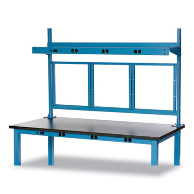 Panel Mounting Rail, For Use With Global Industrial 60" Wide Workbenches, 125 Lb Weight Capacity