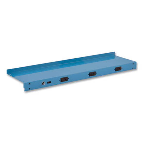 Upper Workbench Shelf, 3 Duplex Outlets, For Use With 48" Wide Workbenches, 100 Lb Weight Capacity