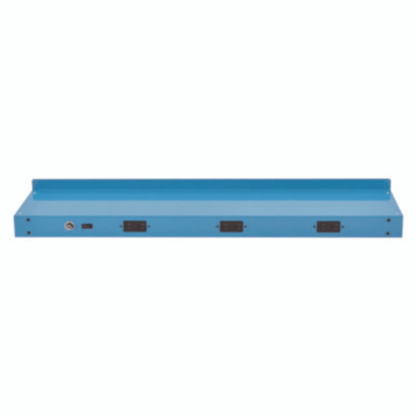 Upper Workbench Shelf, 3 Duplex Outlets, For Use With 48" Wide Workbenches, 100 Lb Weight Capacity
