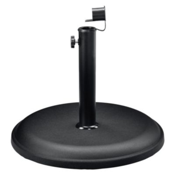 Umbrella Base, Round, Concrete, 33 Lb Capacity, 18 x 18 x 13.5, Black