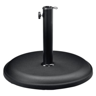 Umbrella Base, Round, Concrete, 33 Lb Capacity, 18 x 18 x 13.5, Black